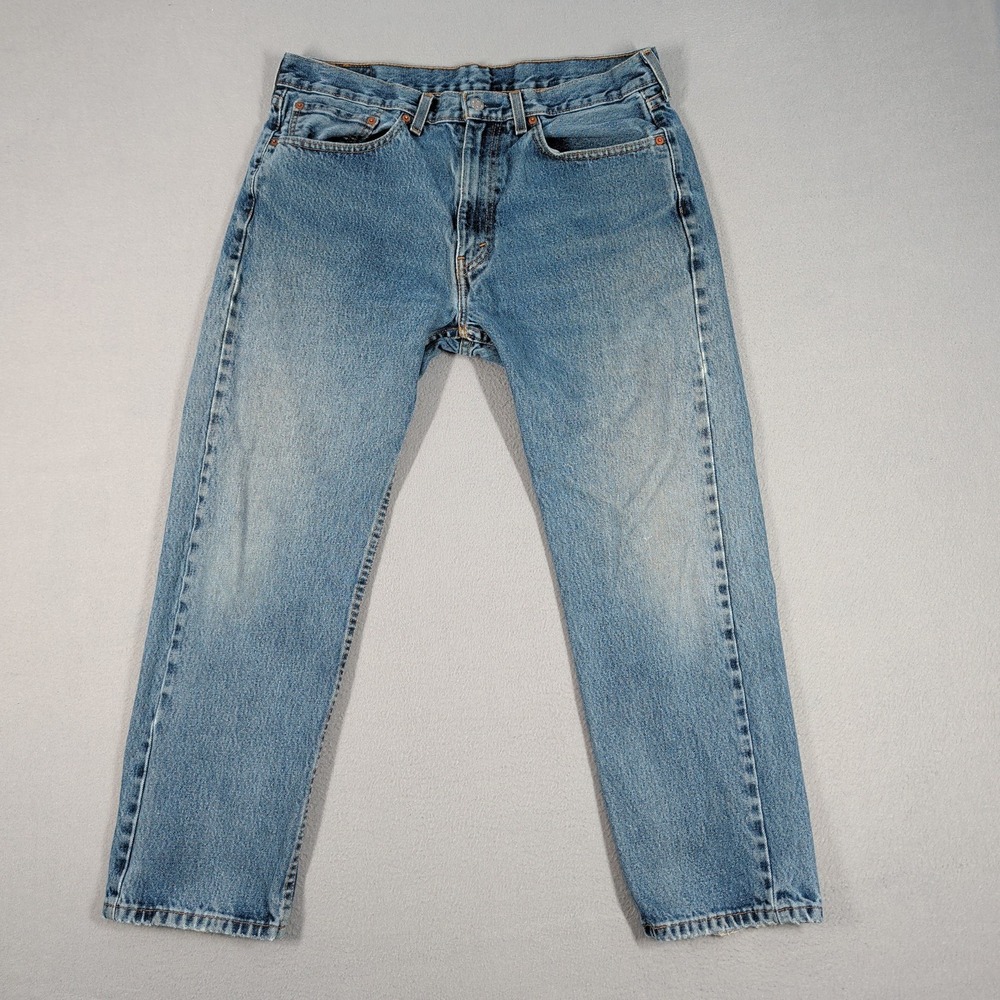 Levi's 505 Jeans Mens 36x29 Blue Regular Fit Straight Leg Denim Casual Everyday